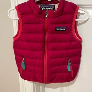 Patagonia Baby Down Sweater Vest - Magenta Size 12-18 months